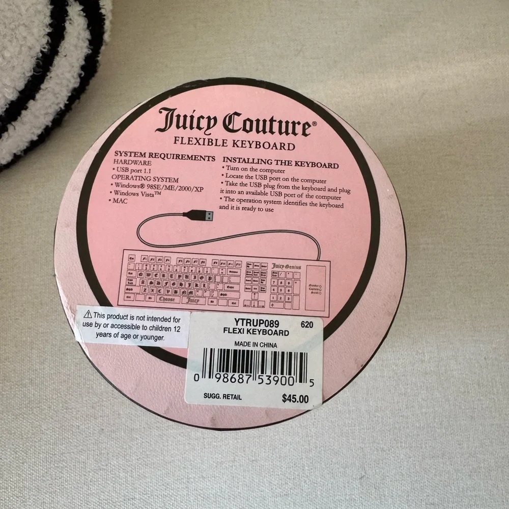 Juicy Couture - Y2K vintage authentic - royal flexi key pad - pink - USB